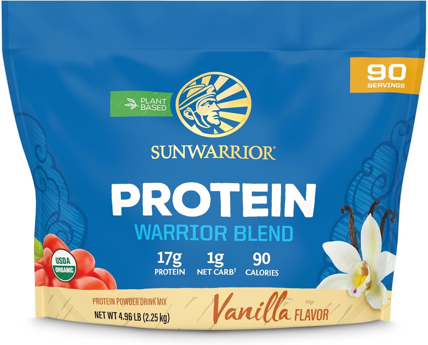 Sunwarrior Vegan Organic Protein Powder Plant-Based | BCAA Amino Acids | 4.96 lb