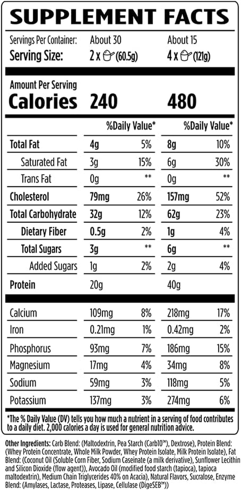 | Major Mass Lean Mass Gainer | Mass Gainer Protein Powder for Muscle Gain | Wei