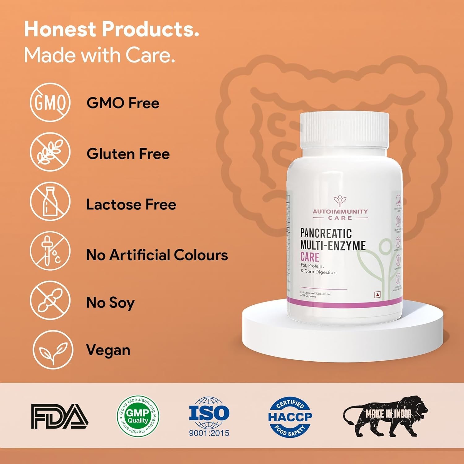 Autoimmunity Care: PANCREATIC MULTI-ENZYME CARE (60 Caps)