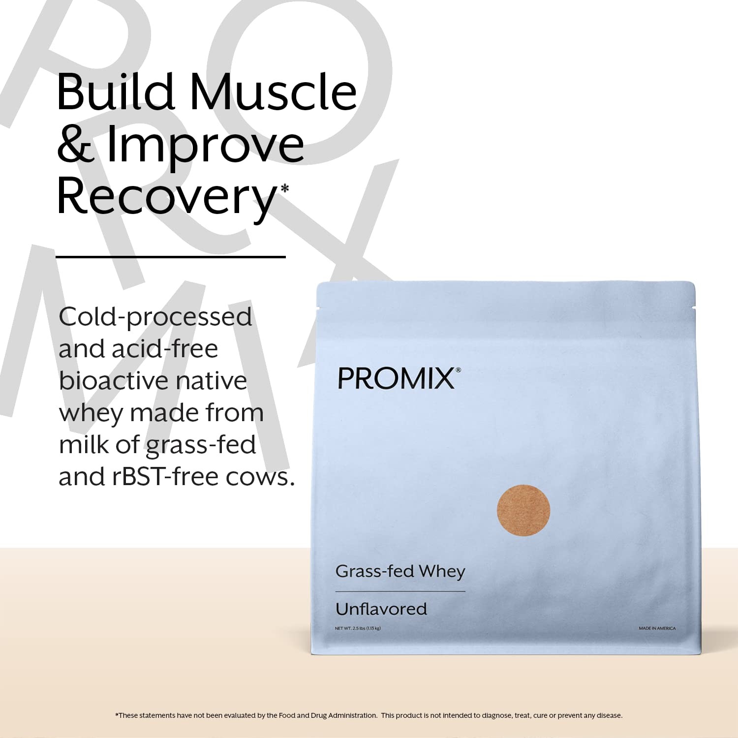 ProMix Nutrition Whey Protein Powder, Unflavored GrassFed ­Post Workout Fit…