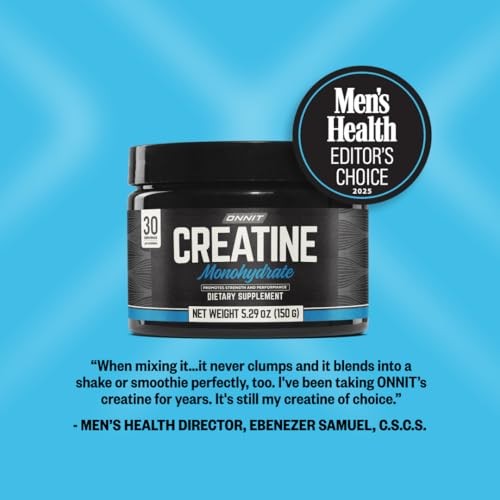 ONNIT Creatine Monohydrate Powder, IGEN(TM) Non-GMO Tested 5g 30 Count