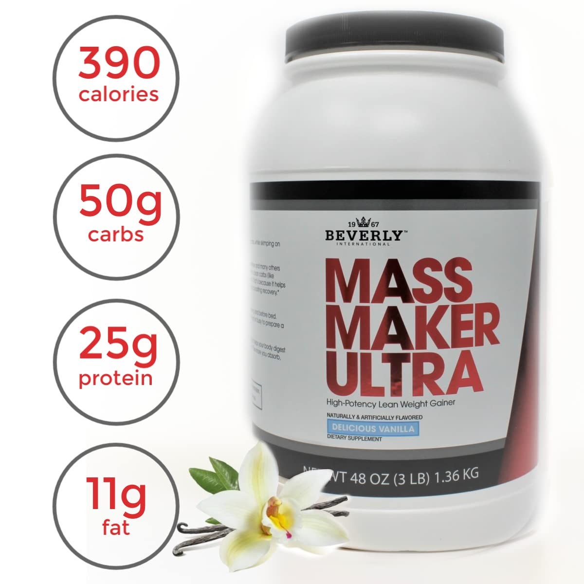 Mass Maker Ultra Protein Supplement Powder 14 Servings Lean Weight Gainer