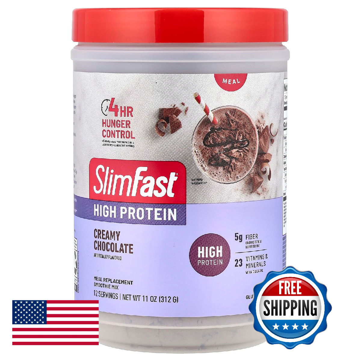 SlimFast Advanced Nutrition Creamy Chocolate Smoothie Mix – Weight Loss Meal Rep