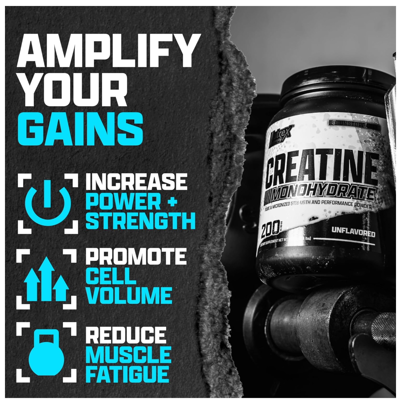 Micronized Creatine Monohydrate Powder – 200 Servings (1KG) Pure, (2.2lbs)