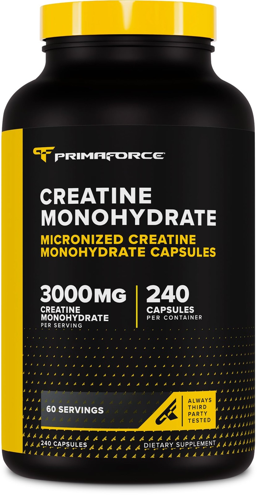 Primaforce Creatine Monohydrate Capsules (3,000mg) 240 240 Count (Pack of 1)