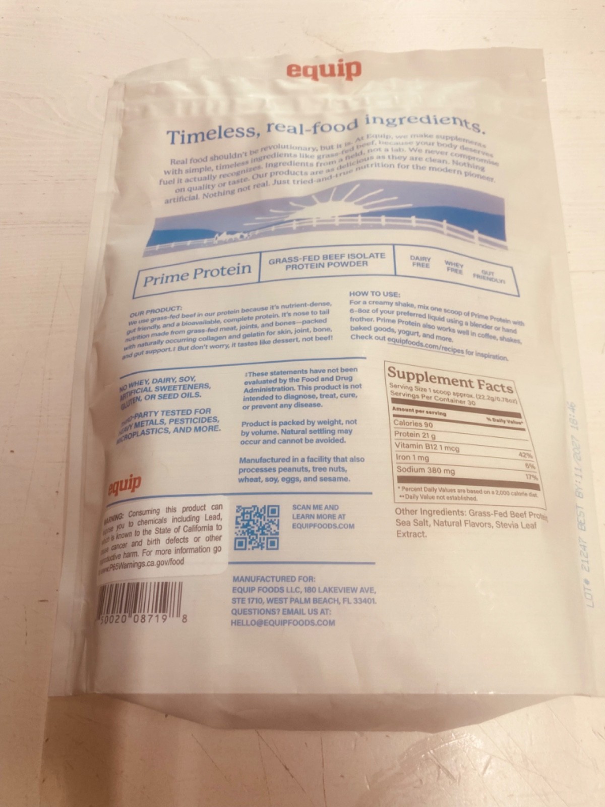 Protein Powder Beef Carnivore Isolate Paleo Keto Salted Caramel Equip Foods