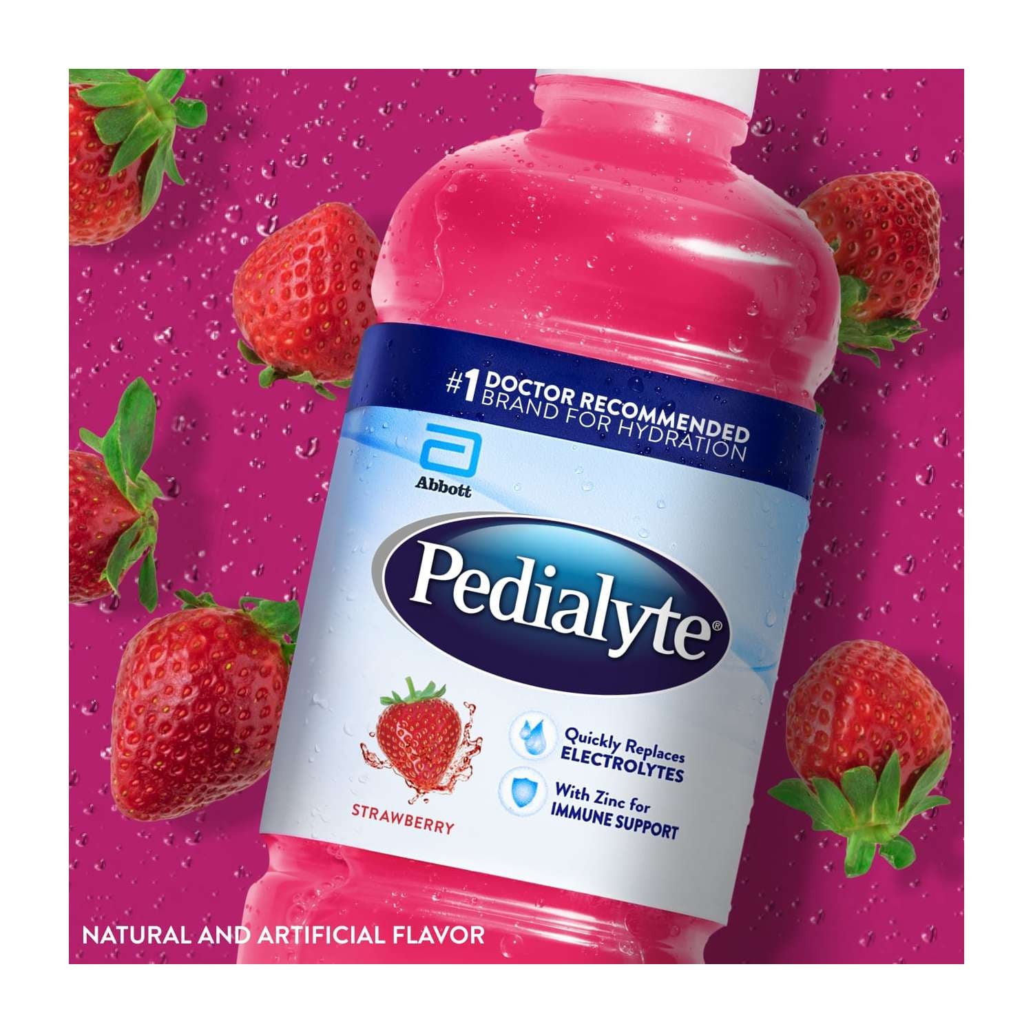 Pedialyte Electrolyte Drink, Strawberry, 1 Liter,NEW PRODUCT EXPLOSION