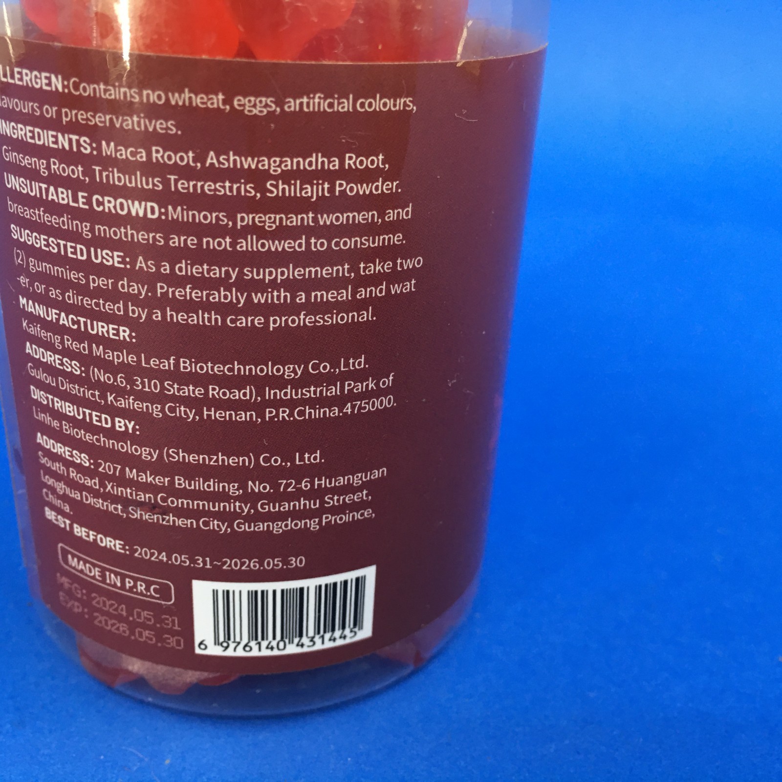 PersiNeed Maca Gummies 3-in-1 Maca Root Black Red Yellow 60 Gummies