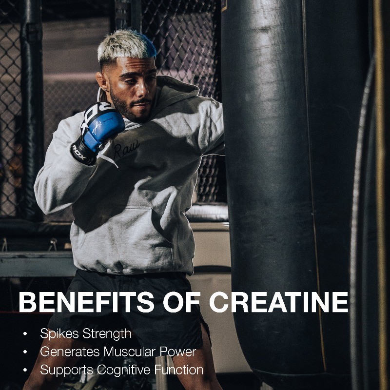 Raw Nutrition Essentials Creatine Monohydrate, Blue Raspberry, 50 Servings