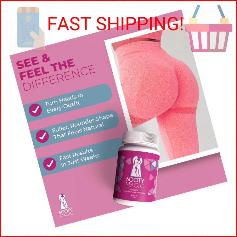Booty Magic Butt Enhancement Pills – 2 Months Supply of Booty Pills, Bum Pills f