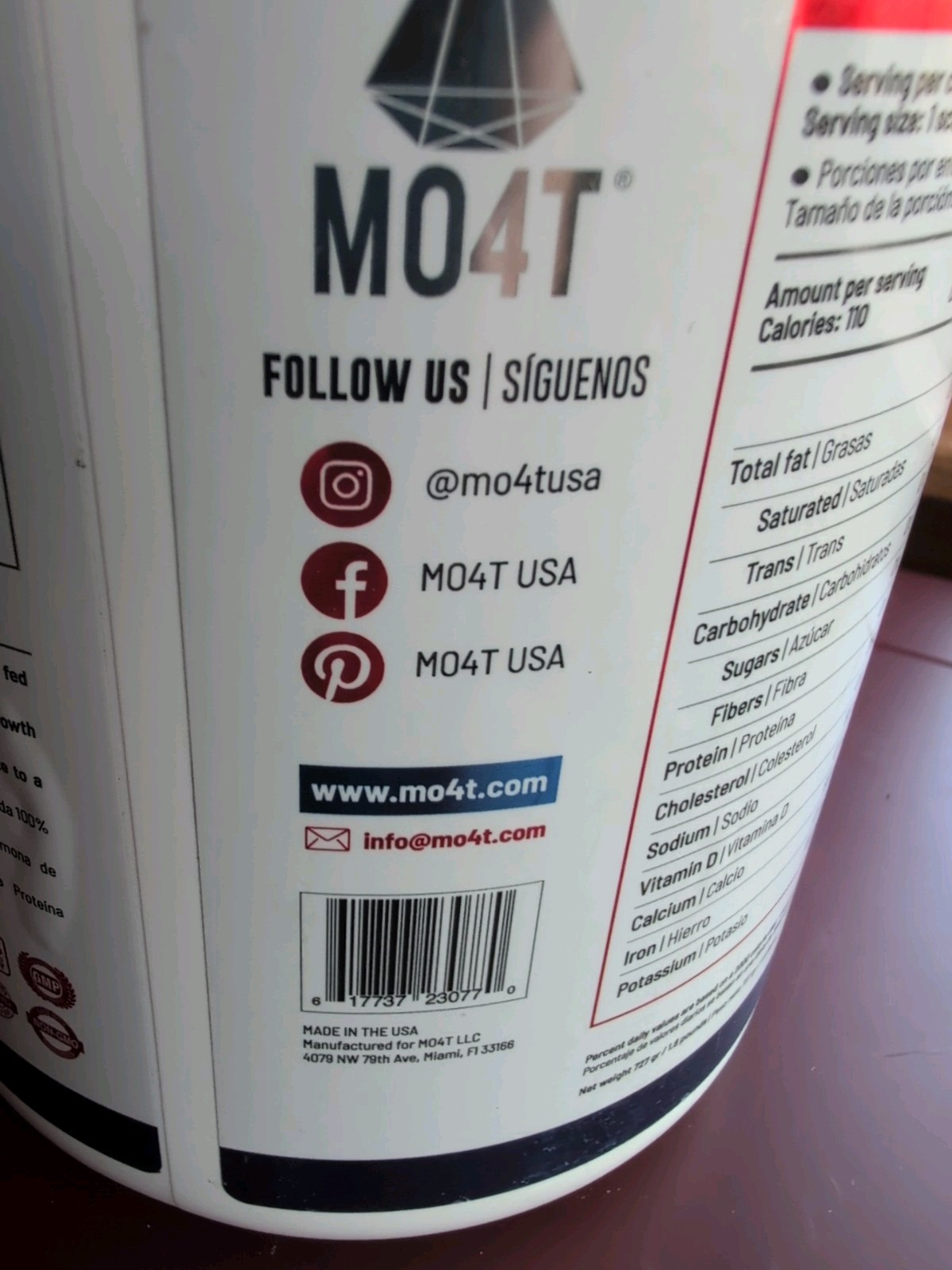 ISO26 Grass Fed Whey Protein Isolate with no artificial sweeteners. M04T 727 gr