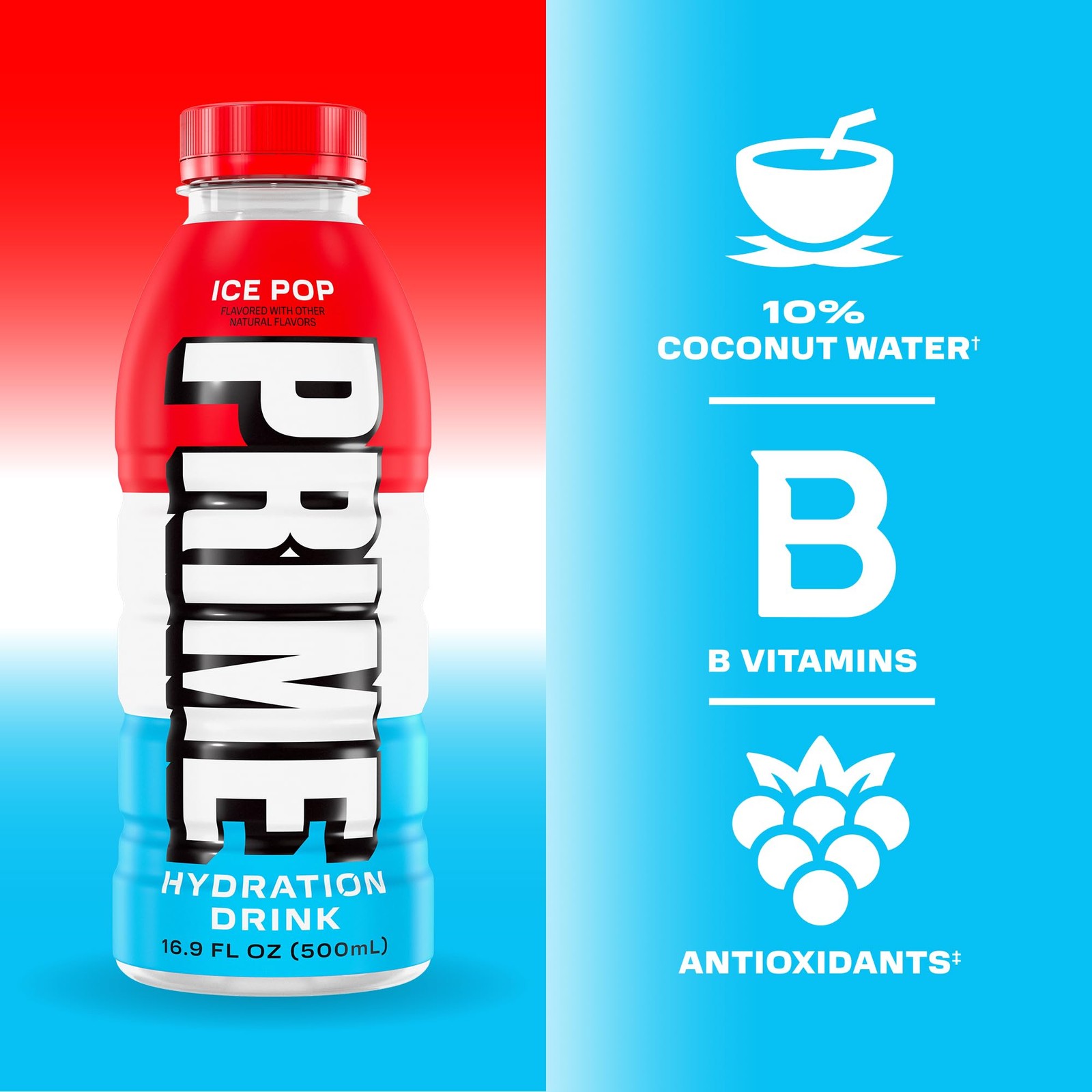 PRIME Hydration ICE POP | Sports Drinks | Electrolyte Enhanced for Ultimate H…