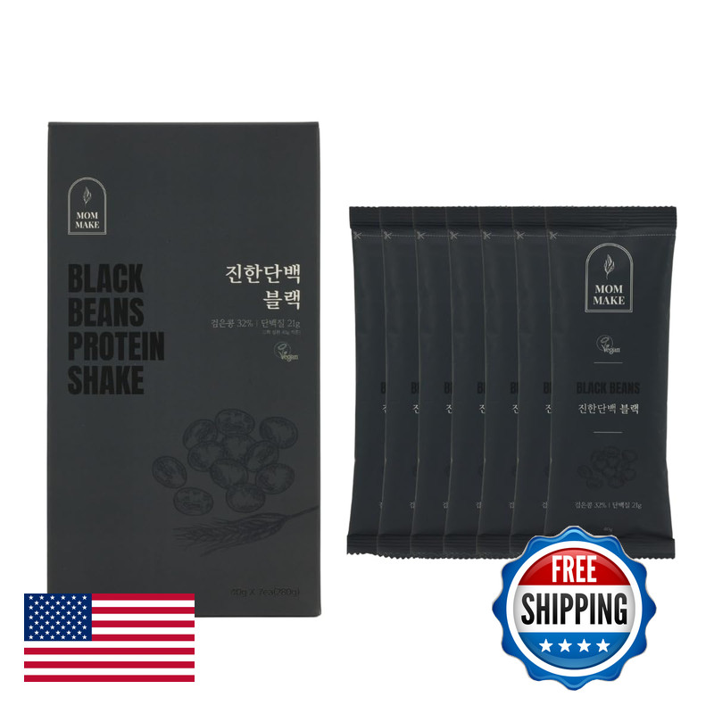 Mommake Black Beans Protein Shake Powder 0.6Lb280G Black Sesame 21G Of Plant