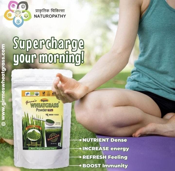 Girme’s Organic Wheatgrass Powder – 100g Pouch x 2 = 200g (Pack of 2)
