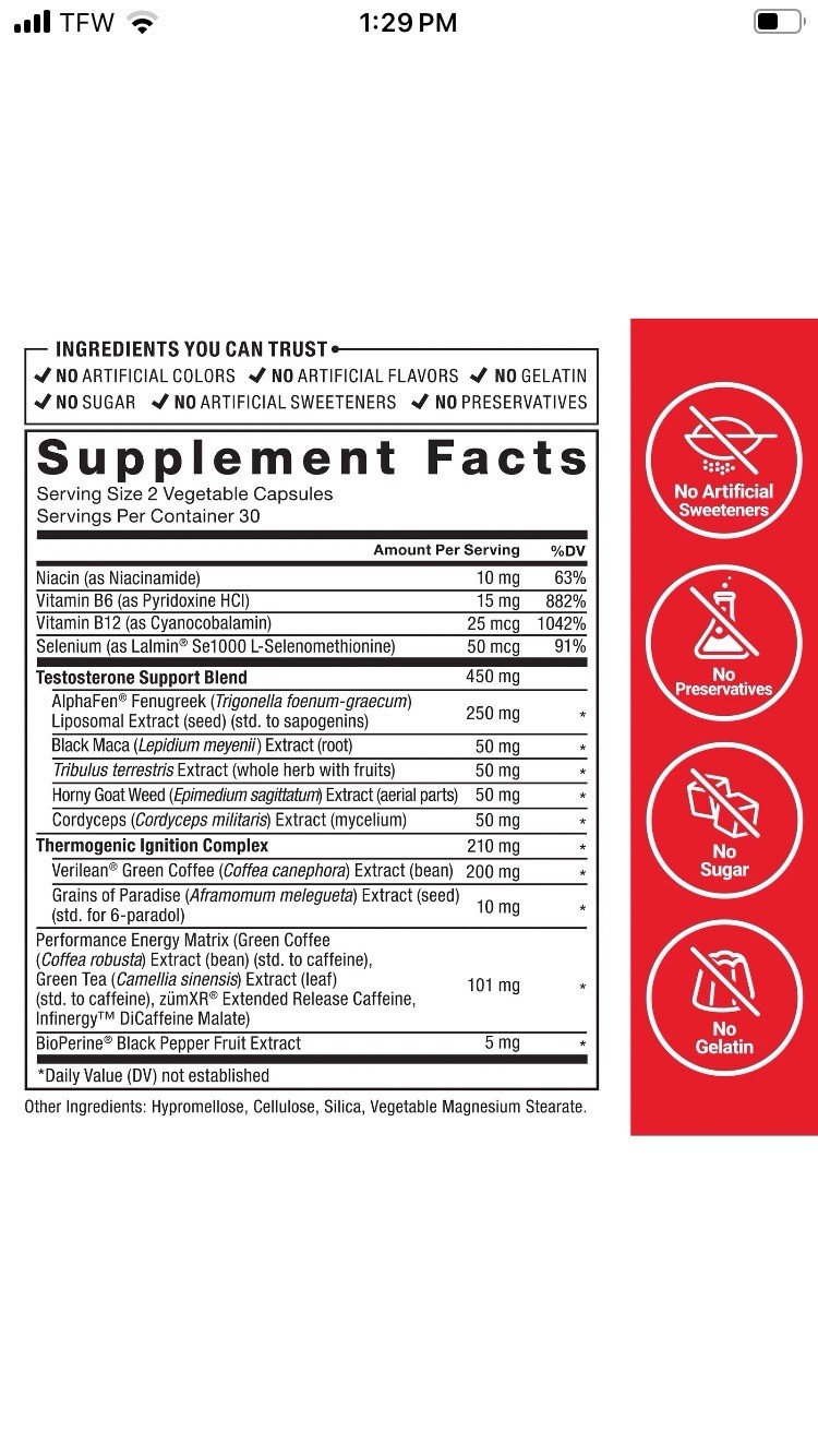 Force Factor Test X180 Boost, Testosterone Booster for Men, Testosteron Pills
