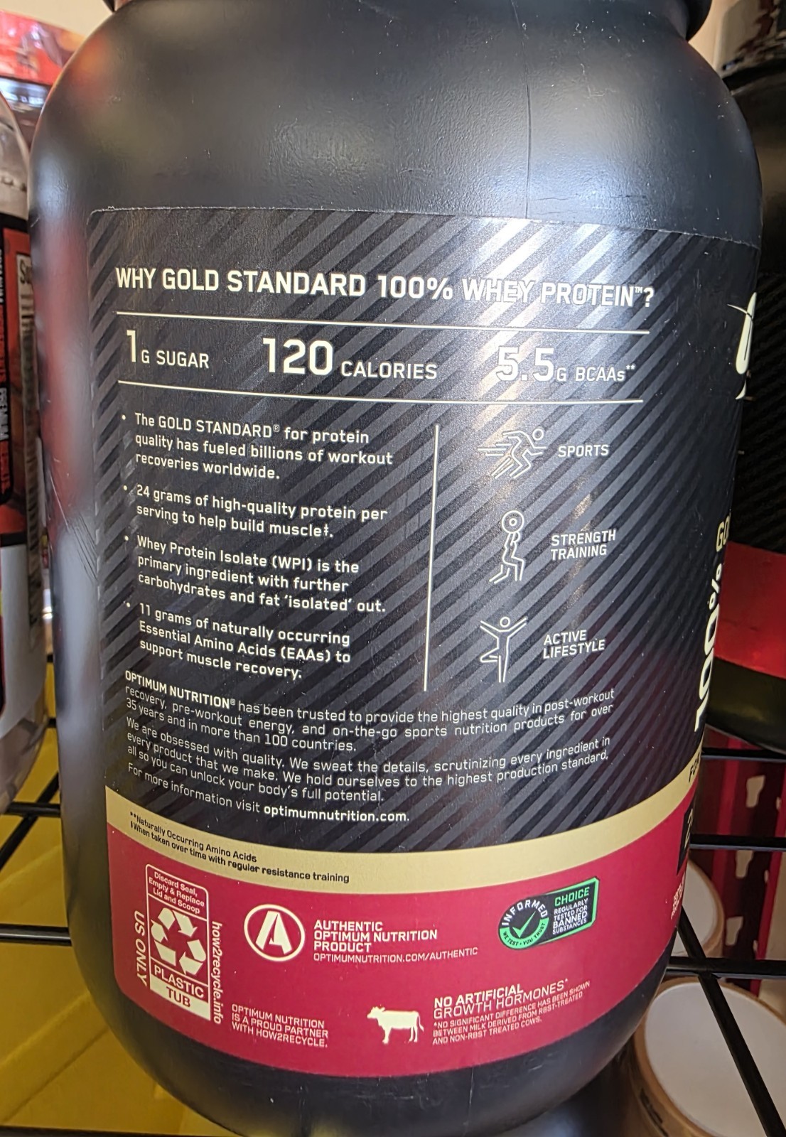 Optimum Nutrition Gold Standard 100% Whey Protein Vanilla Ice Cream, 2 lb