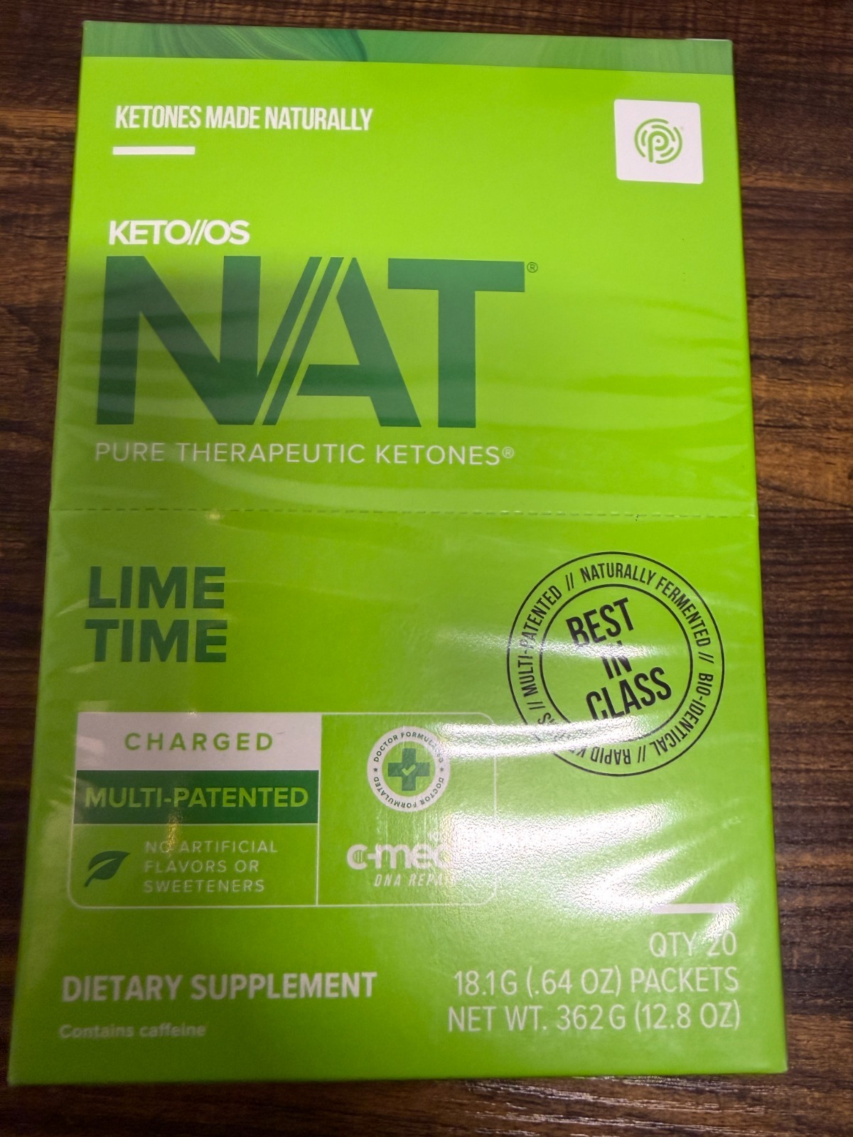 Prüvit Ketones NAT 20 Packs Charged LIME T/FREE SHIP exp 03/2027