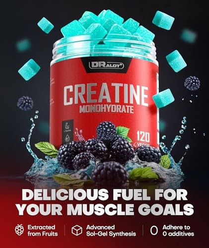 Creatine Monohydrate Gummies 5000mg Energy Muscle Recovery Pre-Workout
