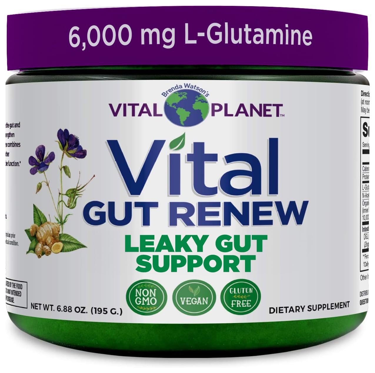 Vital Gut Renew Powder Supplement for Leaky Gut Repair with L-Glutamine,