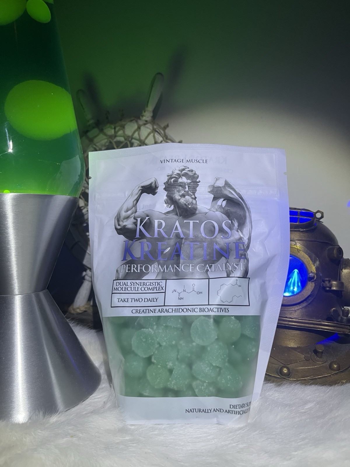 Kratos Micronized Creatine Gummy’s W/Arachidonic Acid By Vintage Muscle💪🏛️
