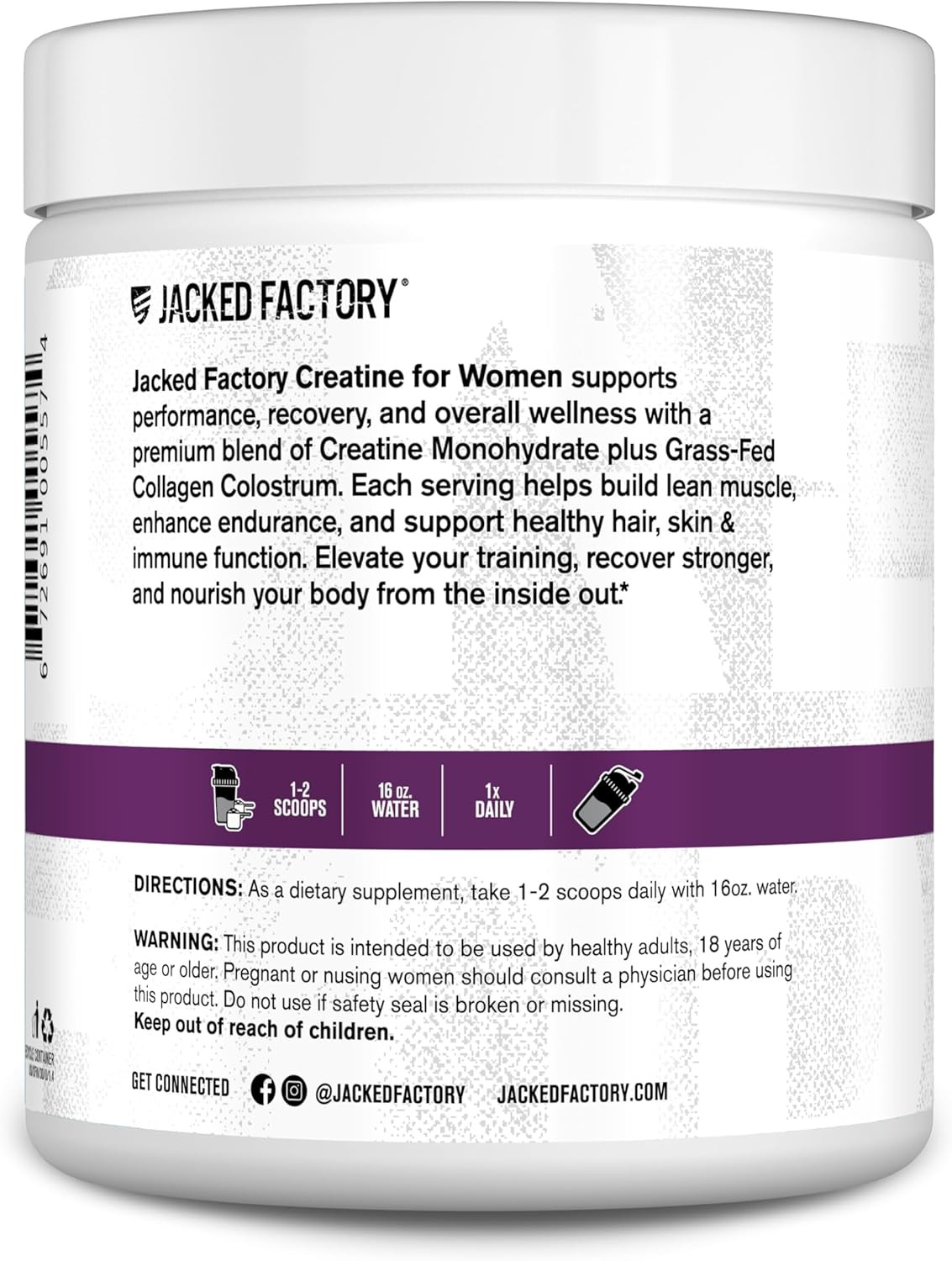 Creatine for Women – Creatine Monohydrate with Collagen + Colostrum to Support W