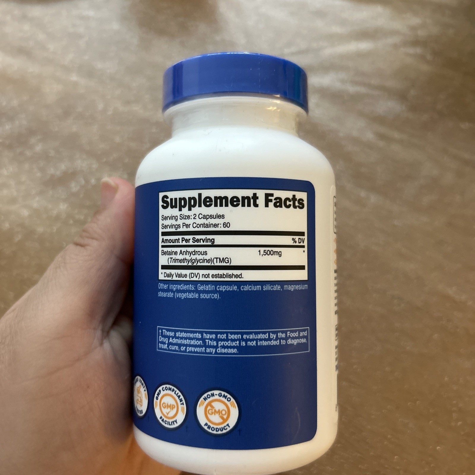 Nutricost Betaine Anhydrous 1500mg, 60 Servings Exp 06/2028