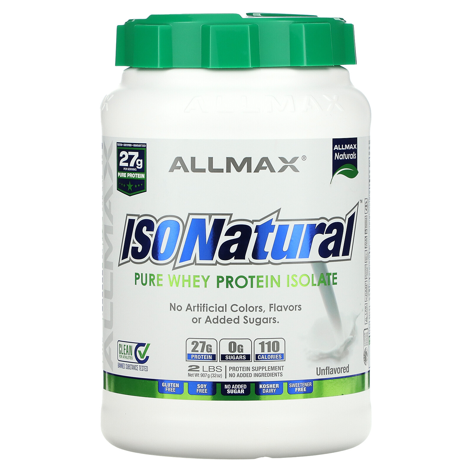 ALLMAX Nutrition IsoNatural Pure Whey Protein Isolate The Original Banned