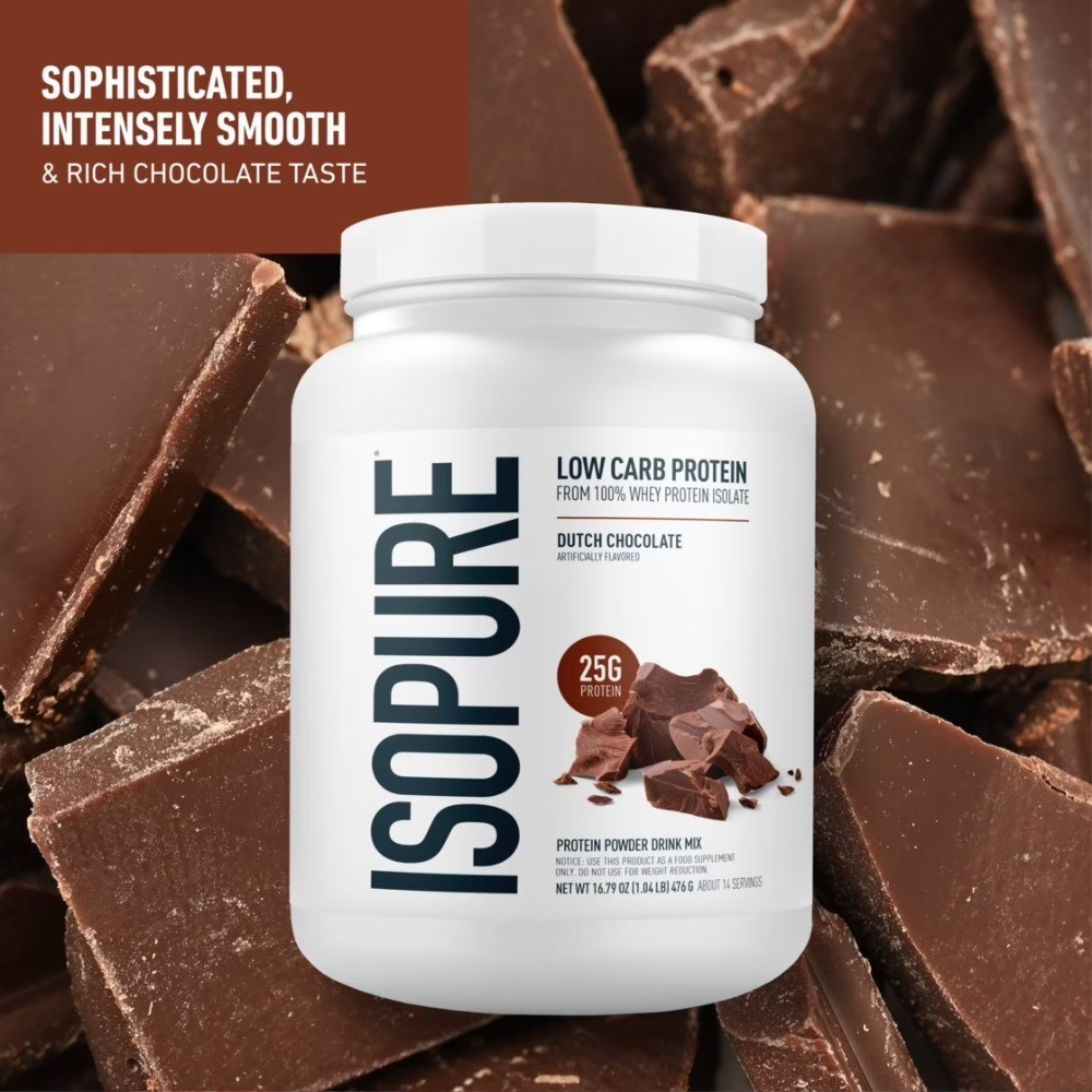 Chocolate Whey Protein Isolate Powder Low Carb 25g Per Serving 14 Servings