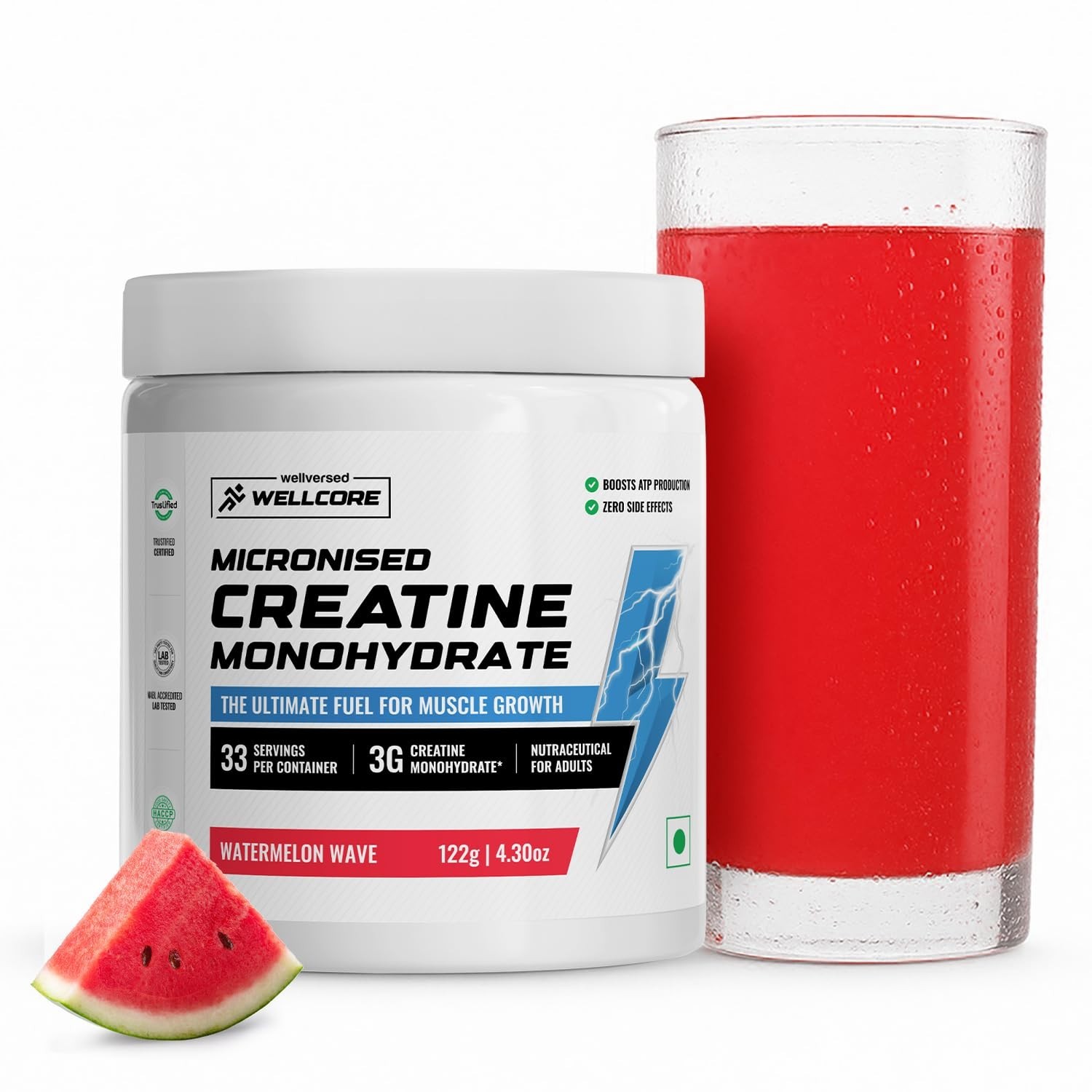 Wellcore Micronised Creatine Powder 122g For Enhanced Muscle Strength