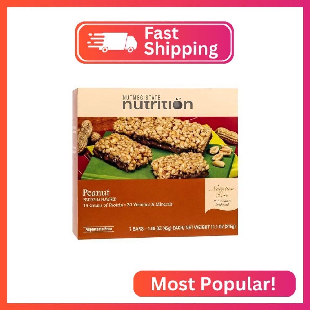 Nutmeg State Nutrition – High Protein Snack Bars, 15g Protein, 160 Calories, Low