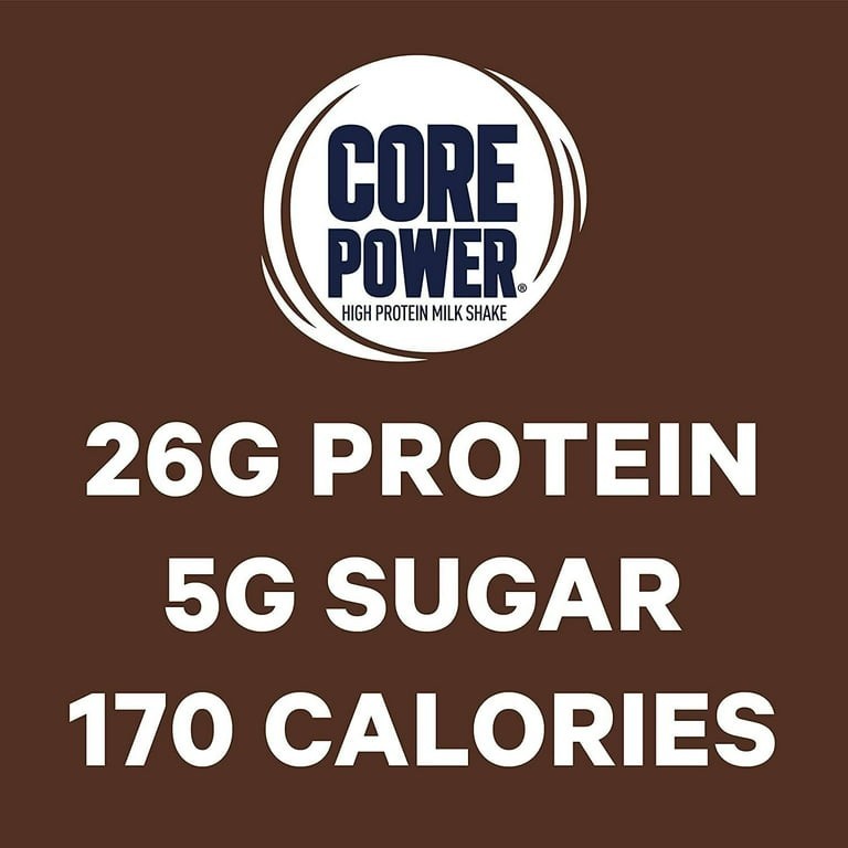 Core Power High Protein Milk Shake 26g Protein Chocolate Vanilla SB 14 fl oz X6)