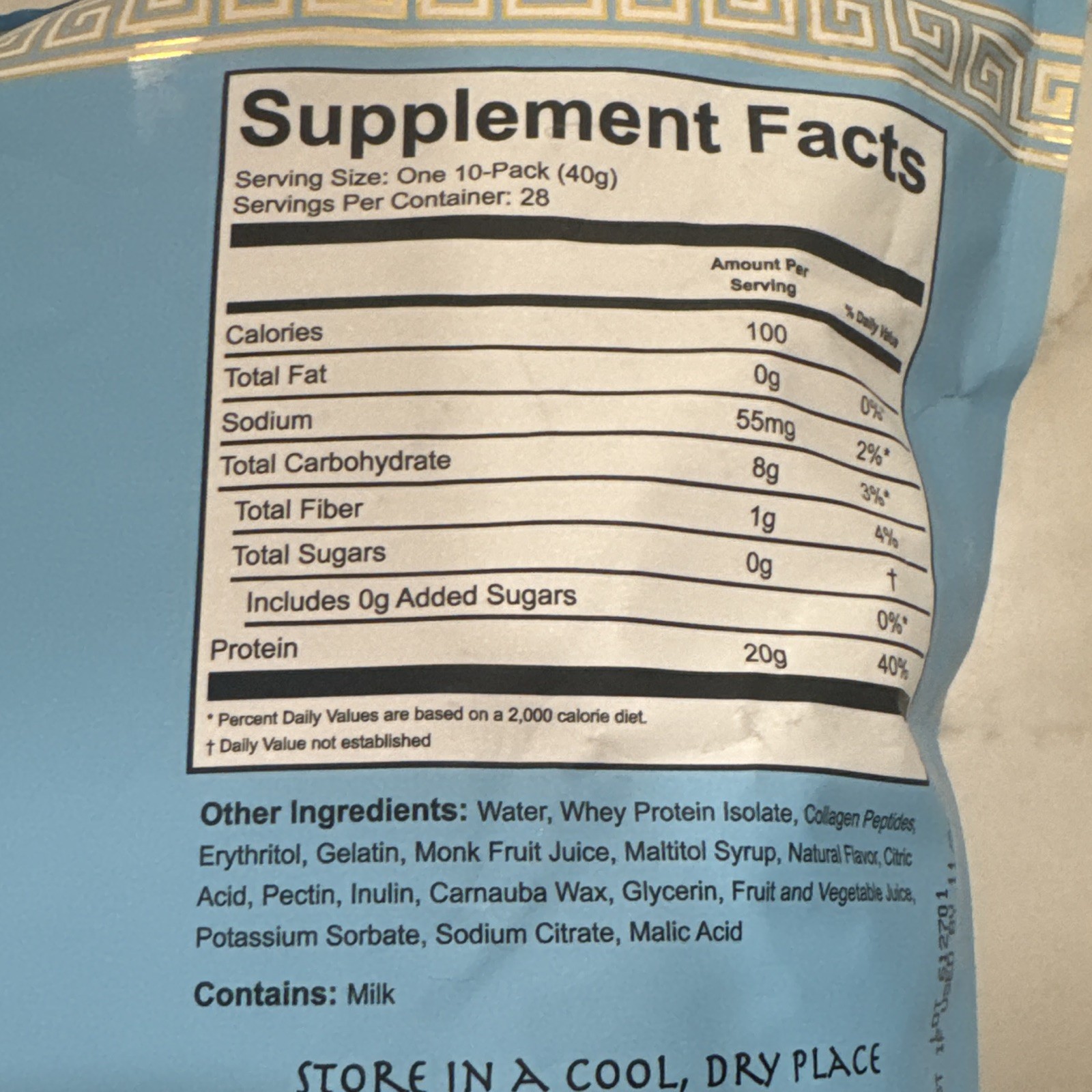 PROTĒN Whey Protein Gummies Strawberries ‘N Cream Zero Sugar 39.51 oz 28 Serv