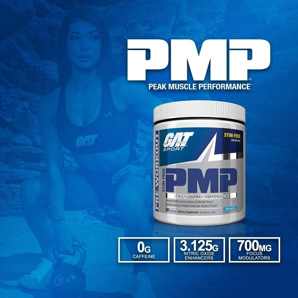 GAT Sport PMP Stim-Free Peak Muscle Performance Pre-Workout 30 Servings New