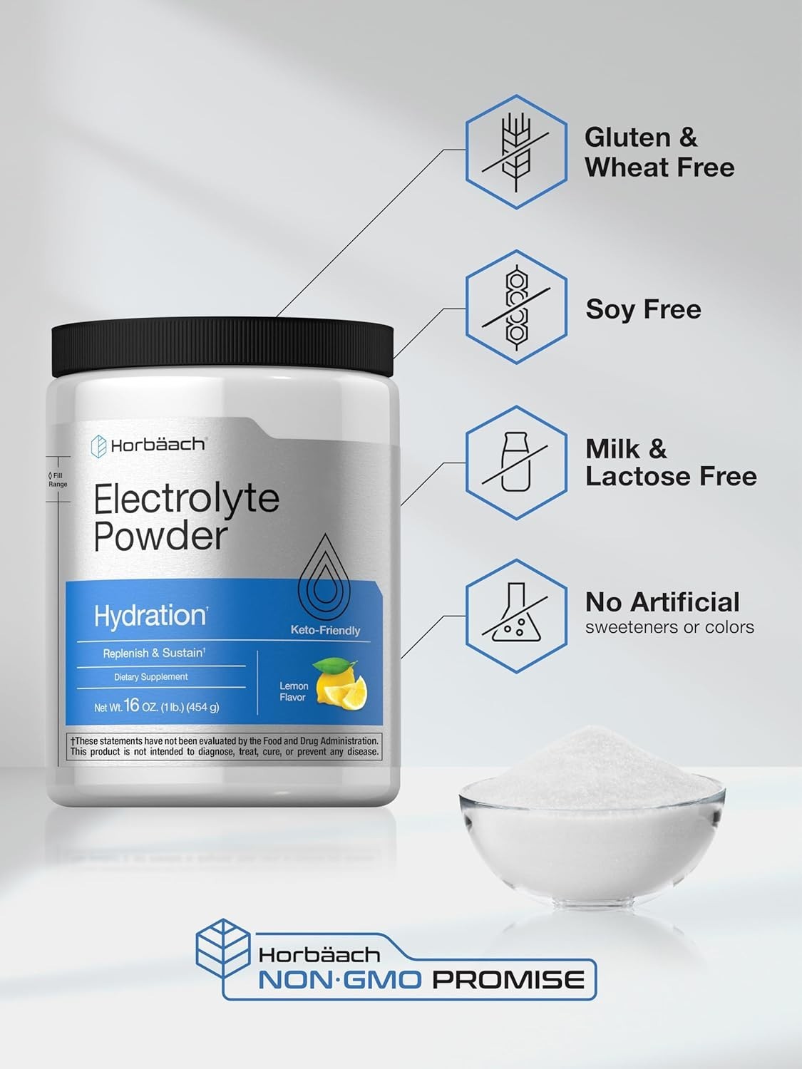 Electrolytes Powder | 16 oz | 130 Servings | Hydration Support | Keto-Friendl…