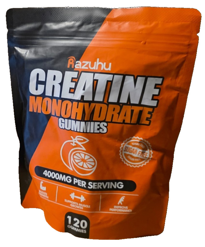 Razuhu (120) Creatine Monohydrate Gummies for Men & Women 4000mg EXP: Aug 2026