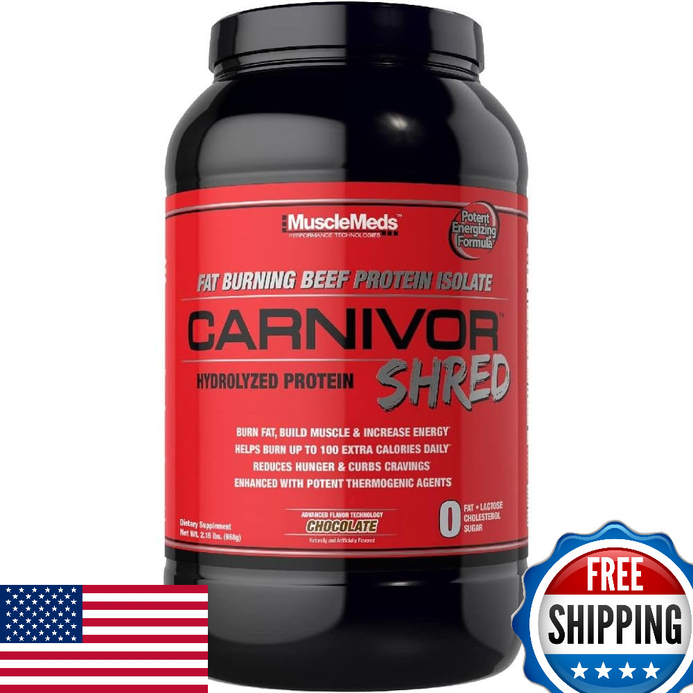 MuscleMeds Carnivor Shred Fat Burning Hydrolized Beef Protein Isolate, 0 Lactose