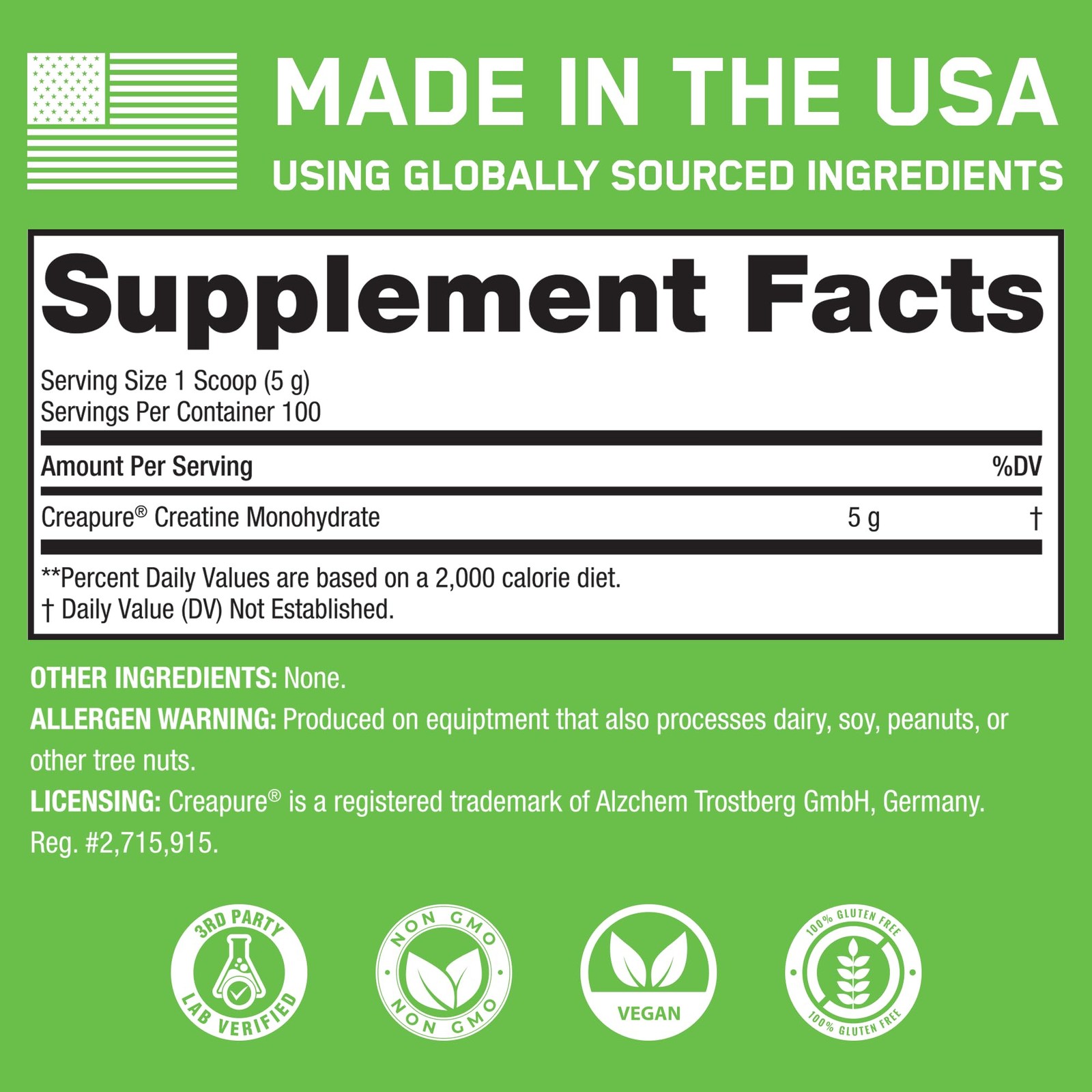 SteelFit Creapure Creatine Monohydrate Powder, 1.1 Pound (Pack of 1)