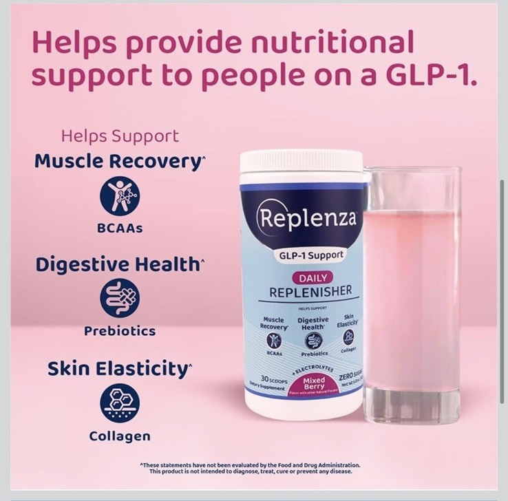 💪Replenza Mixed Berry Electrolyte Mix Zero Sugar 6.8oz Powder (EXP 10/2026)