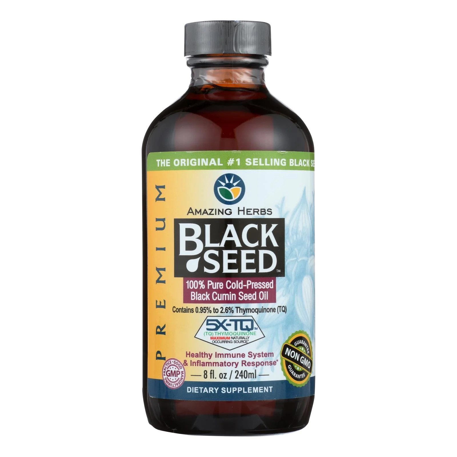 Amazing Herbs Black Seed Oil – Boosts Immunity – 8 Fl Oz