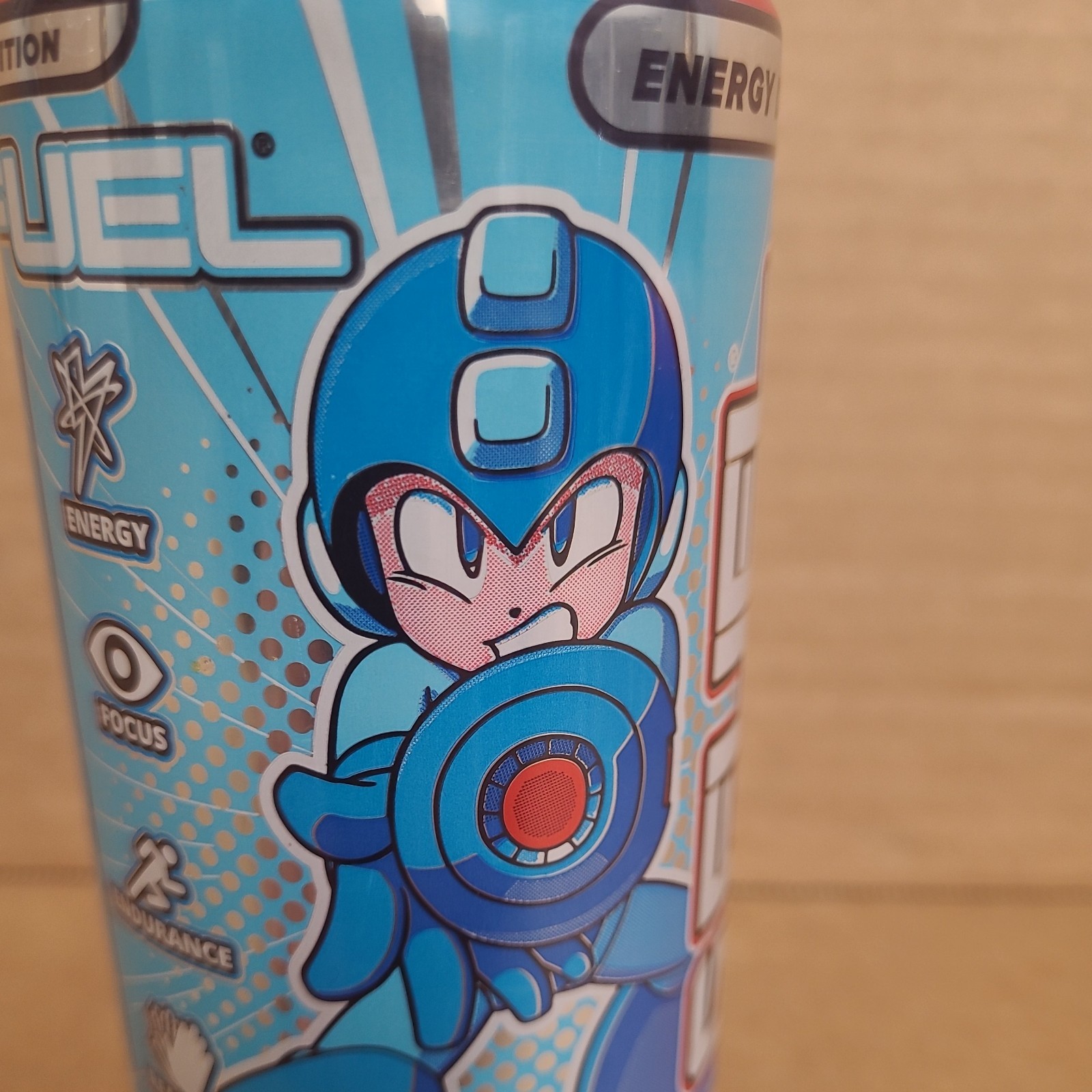 Megaman Blue Bomber Slushee G Fuel Energy Drink Full 16 FL OZ Limited Edition