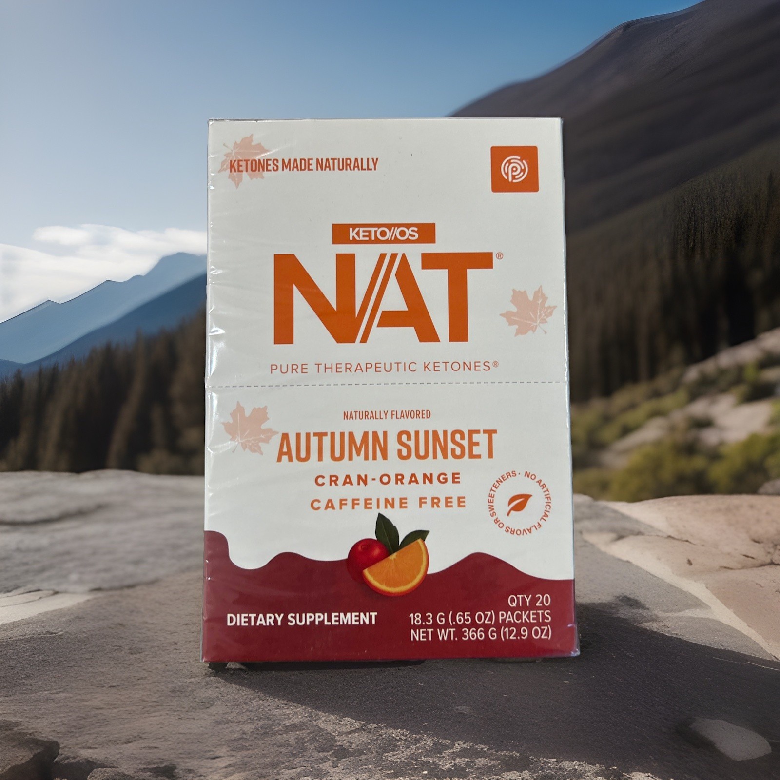 Pruvit KETO OS NAT AUTUMN SUNSET CRAN – ORANGE CAFFEINE FREE 20 PK. EXP:04/2027