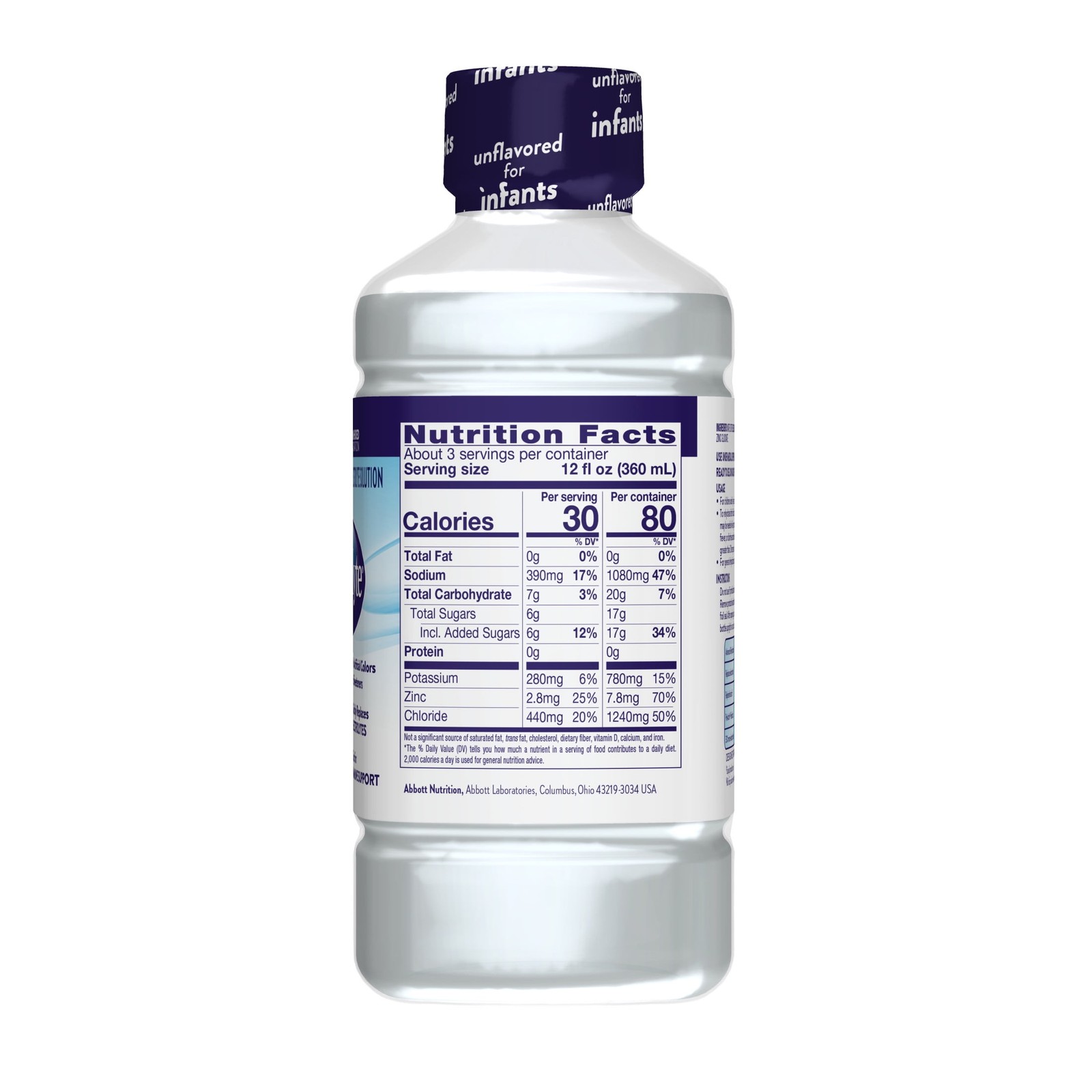 (4 pack) Pedialyte Electrolyte Drink, Unflavored, 1 Liter