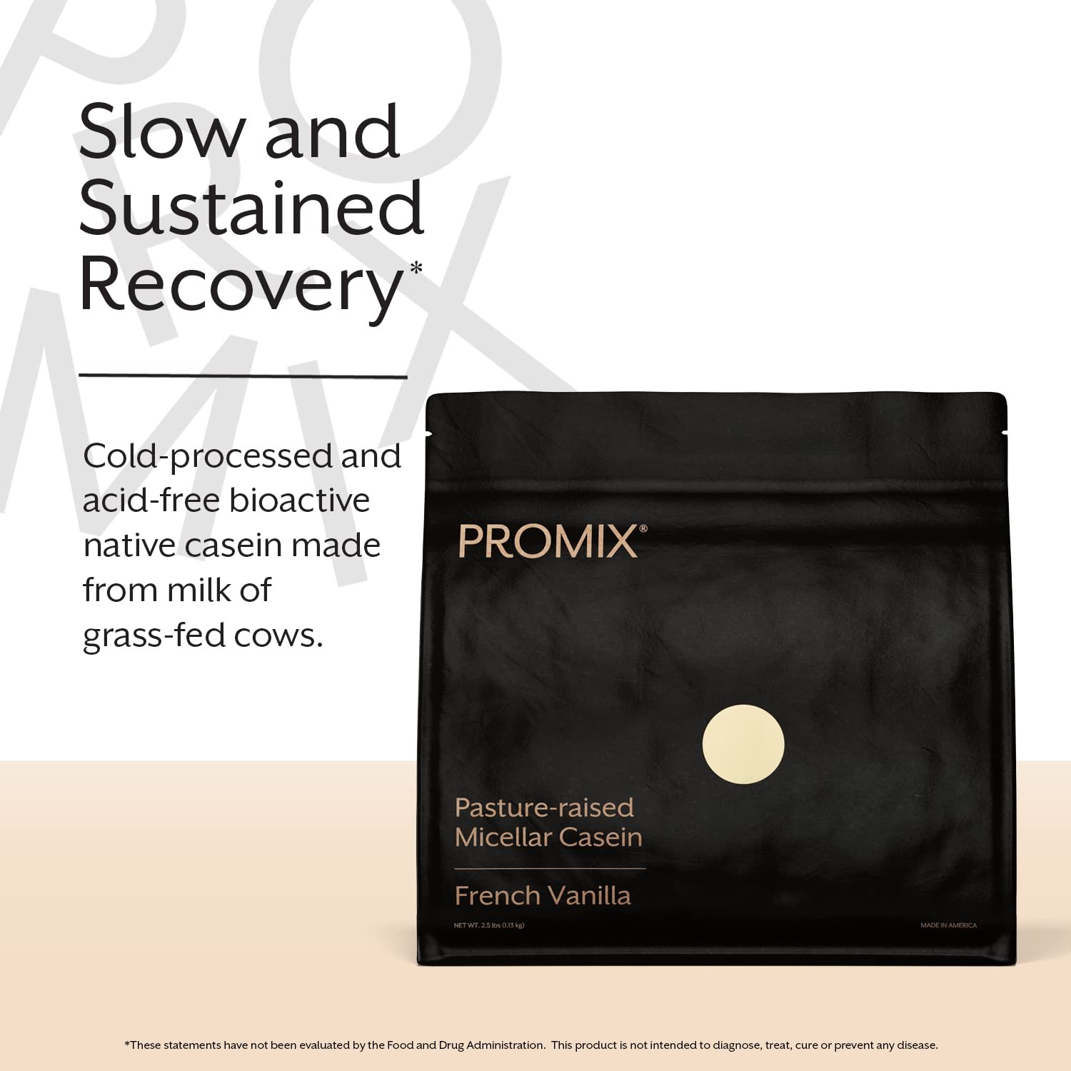 Promix Nutrition Casein Protein Powder – Grass Fed Pasture Raised Slow Release