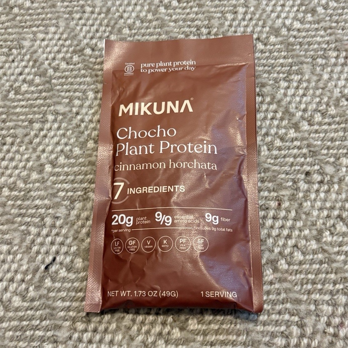 Mikuna Chocho Plant-Based Protein Powder, Cinnamon Horchata, Vegan 1.73oz