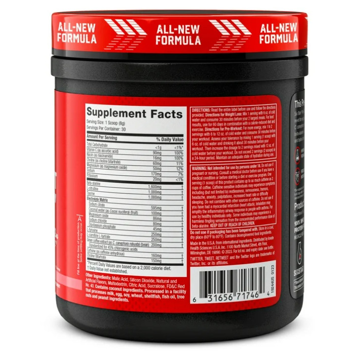3 Pack Powder Explosion Ripped 2.0 Electrolyte Matrix, Watermelon, 8.47 oz Pk