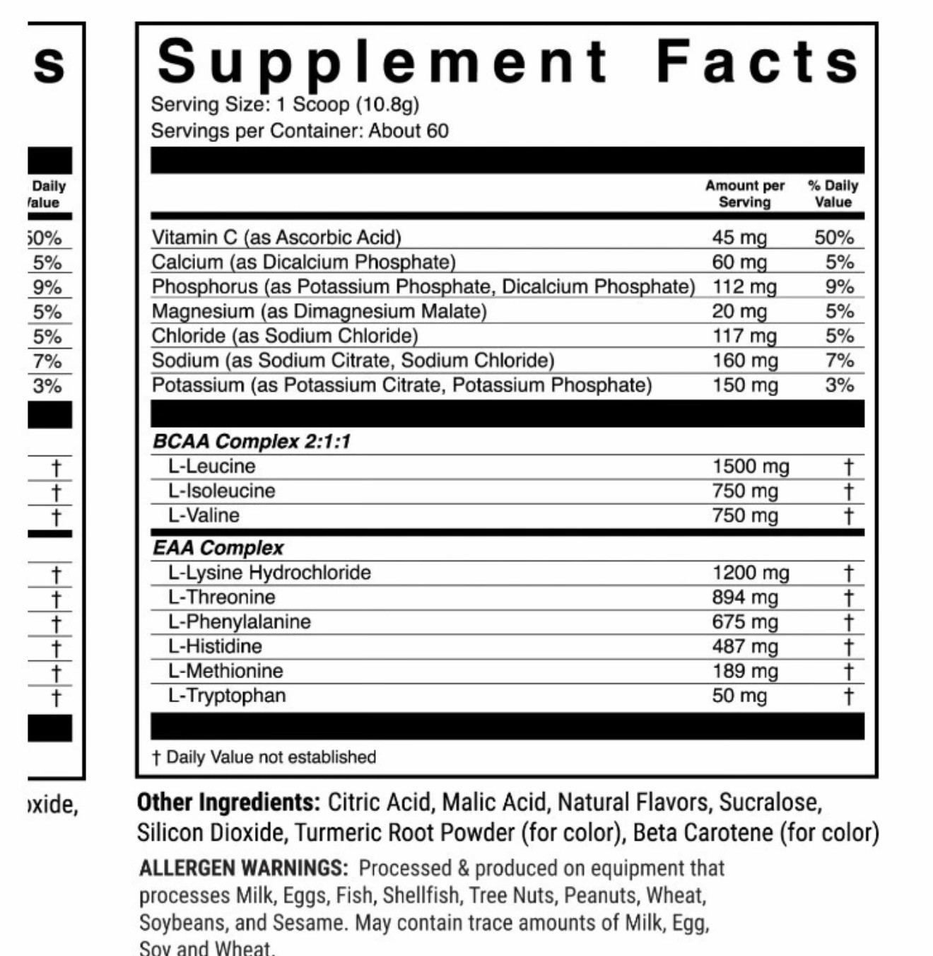 1st Phorm EAA Essential Amino Acids Sour Green Apple 60 Servings Sealed New