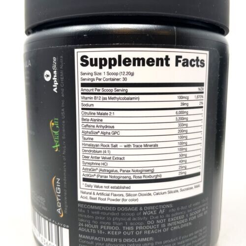Bucked Up – WOKE AF High STIM Pre-Workout 30 Serving PICK FLAVOR – FREE SHIPPING