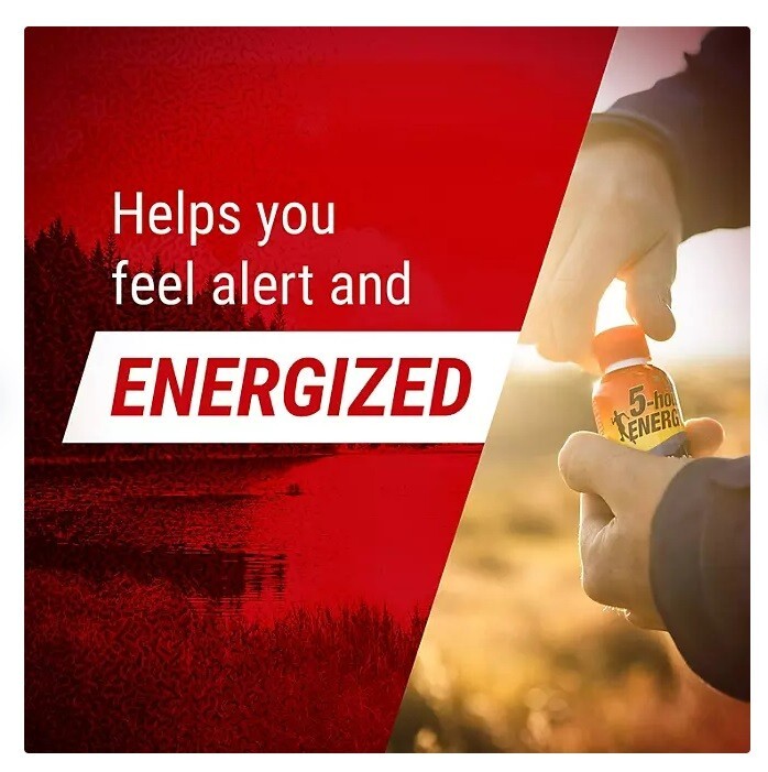 5 Bottles – 5-Hour Energy Regular Strength Shot, Berry, 1.93 fl oz
