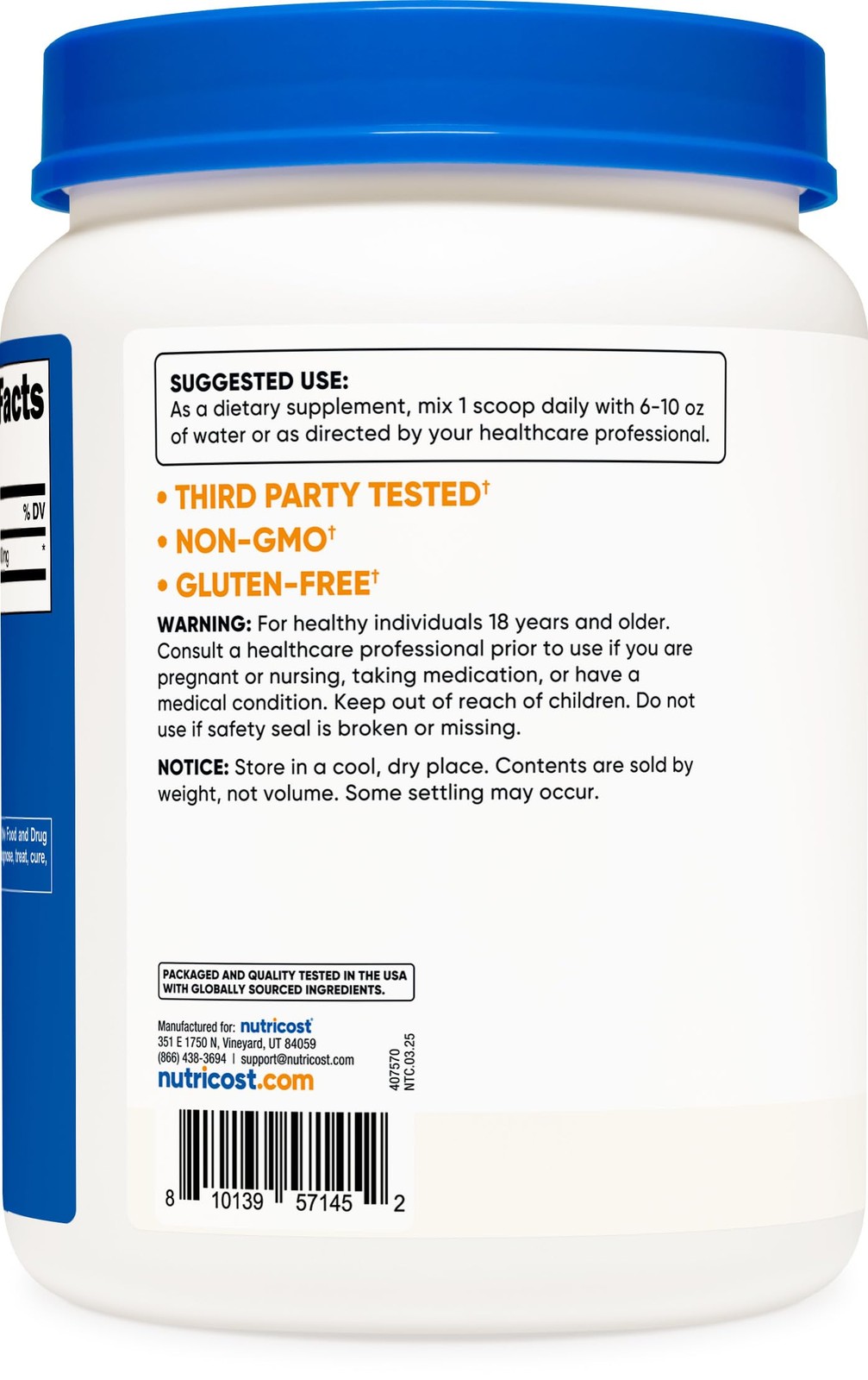 Nutricost L-Lysine Powder 1KG (2.2lbs) – Pure 2.23 Pound (Pack of 1)