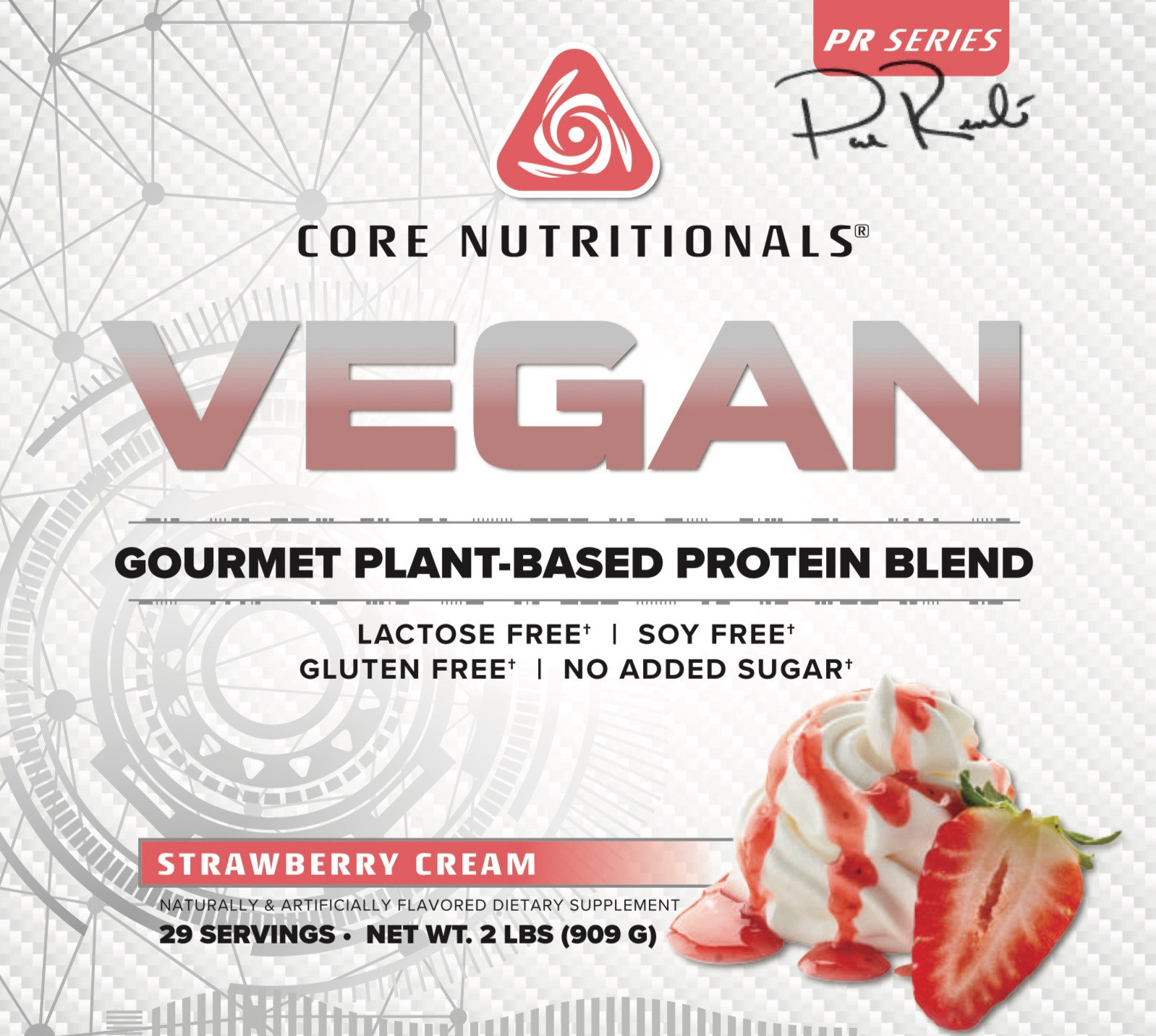 VEGAN PROTEIN – Core Nutritionals – Strawberry Cream [2lbs] ***SAVE $10***